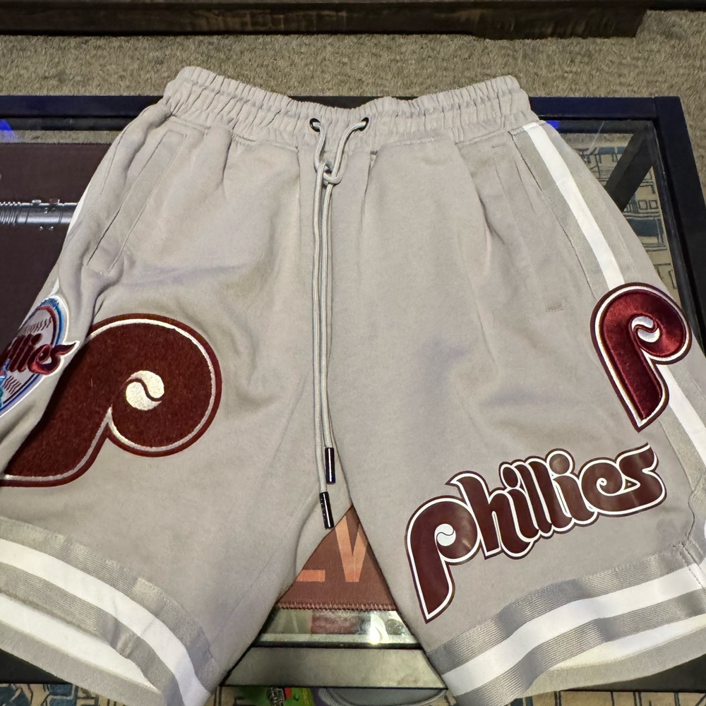 Gray Athletic Shorts with Phillies Logo